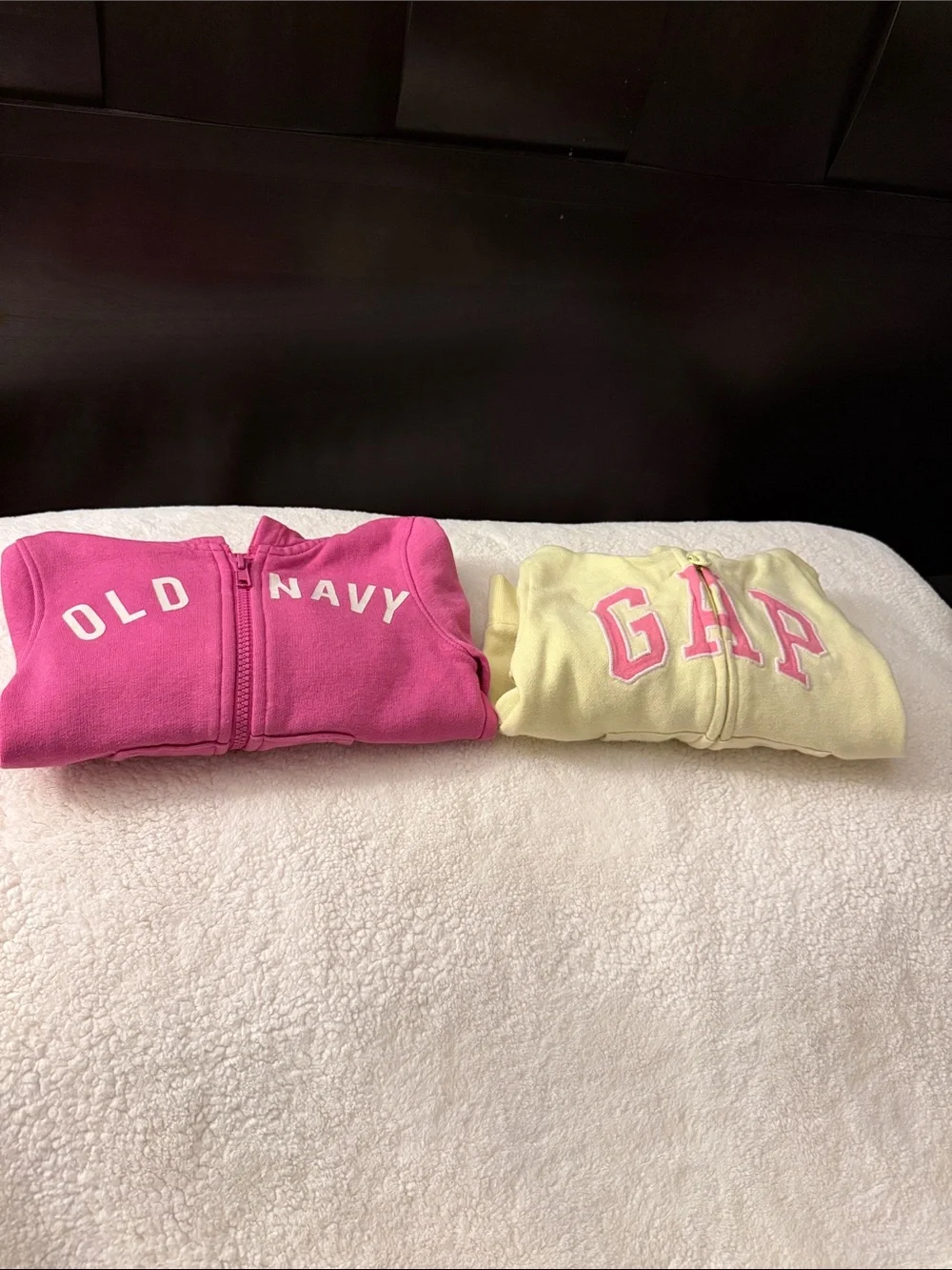 GAP Girls Yellow Hooded Zip Sweatshirt with Pink Logo